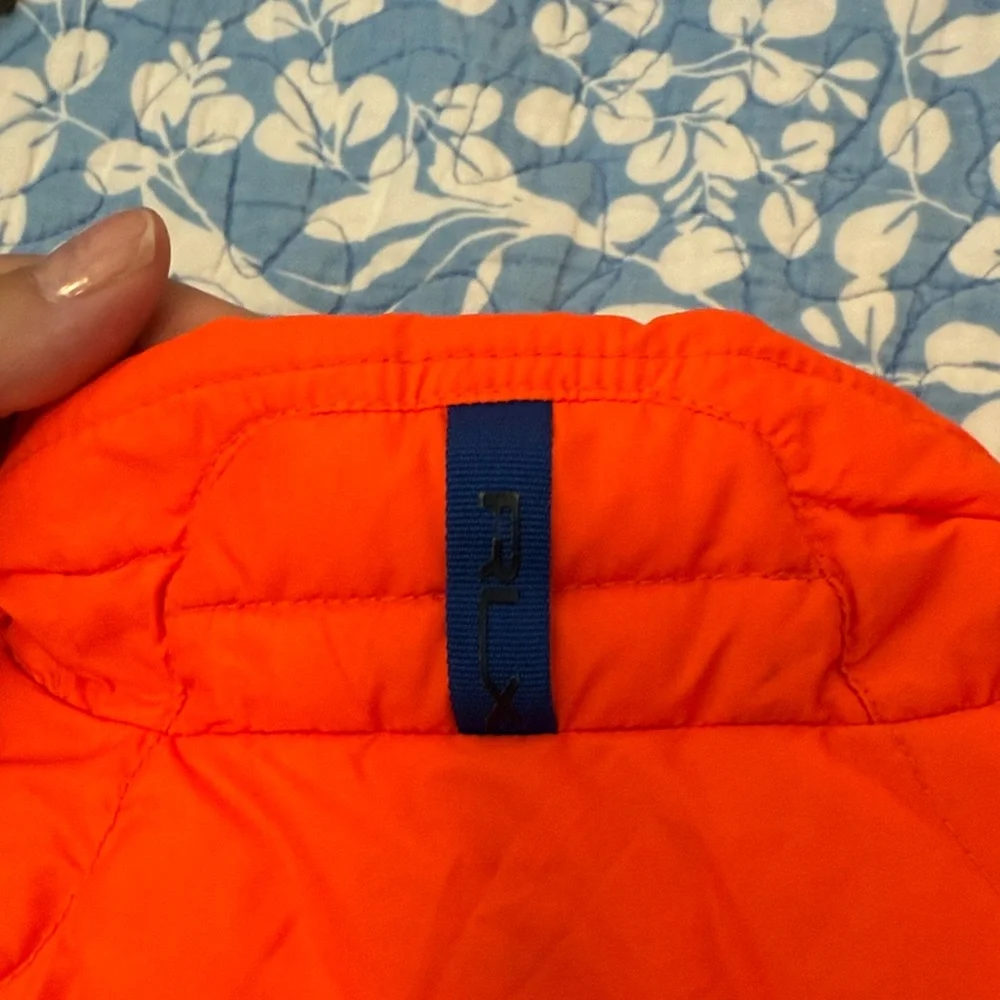 RLX Ralph Lauren Kids Sport Down Orange Puffer Jacket Size 24M